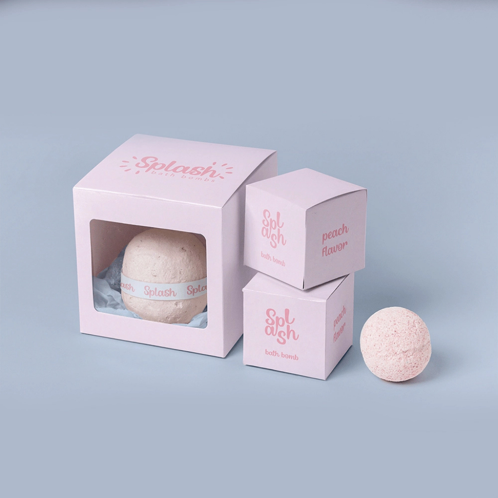 Custom bath bomb box packaging