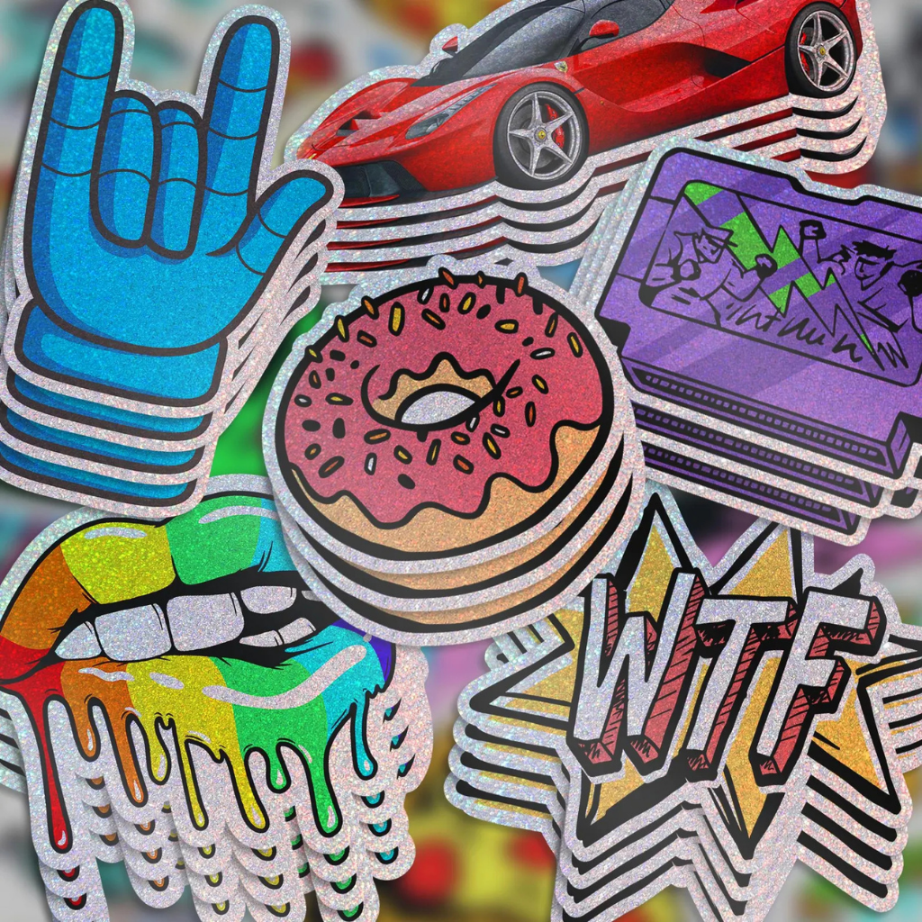 Glitter Custom Stickers