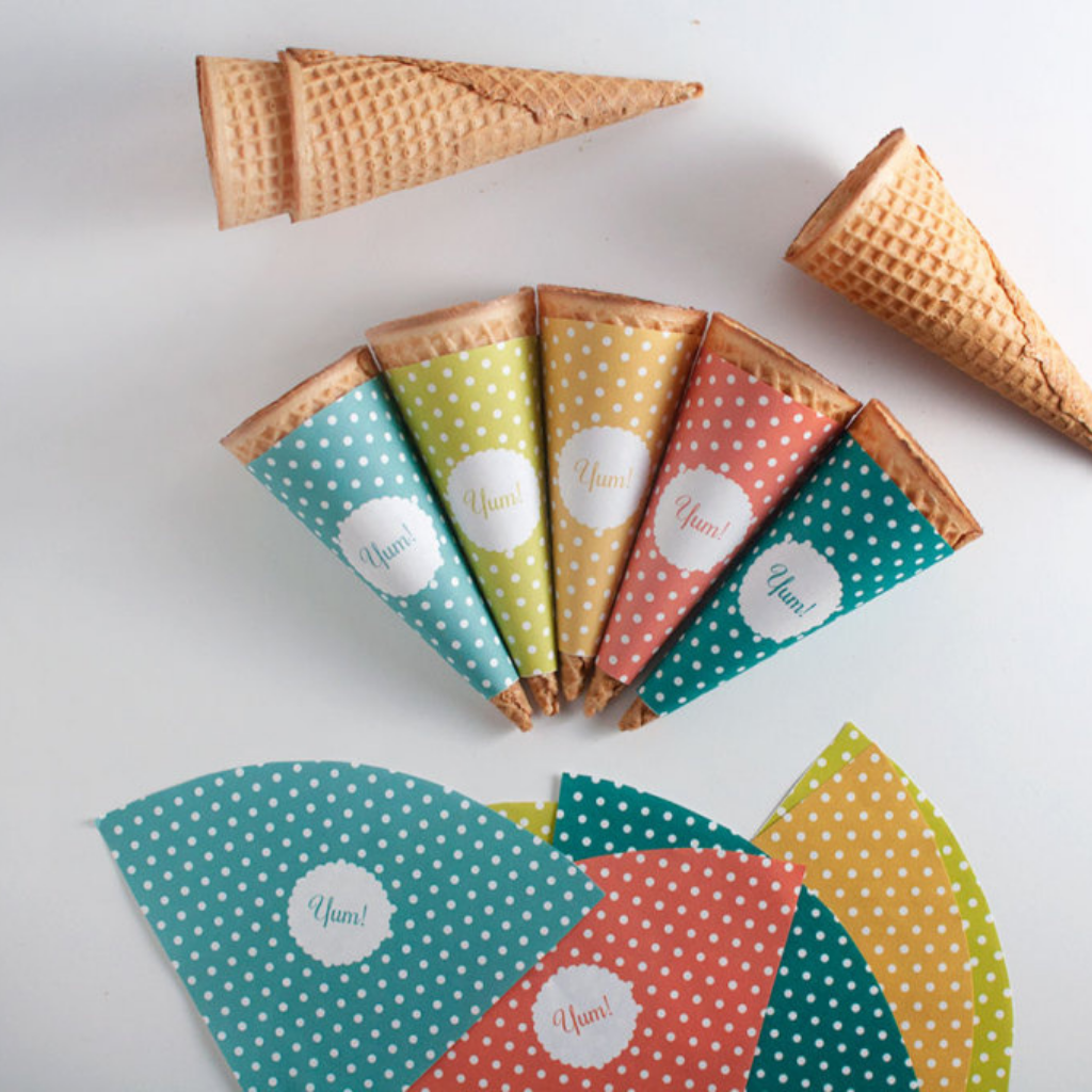 Custom Printed Paper Food Cones