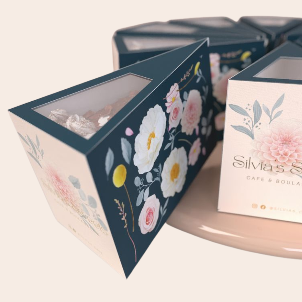 Individual cake slice boxes