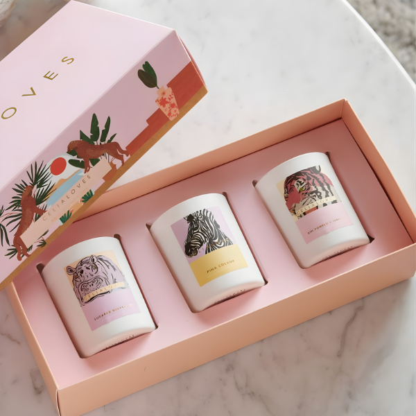 custom-printed candle gift boxes
