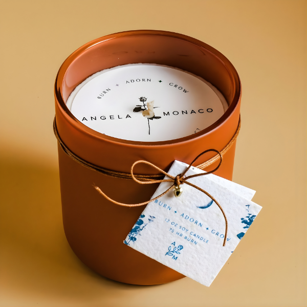 printed candle hanging tags