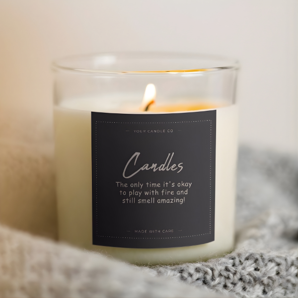 personalised candle sticker