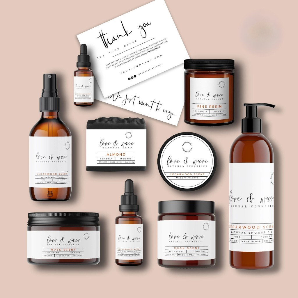 cosmetic product labels