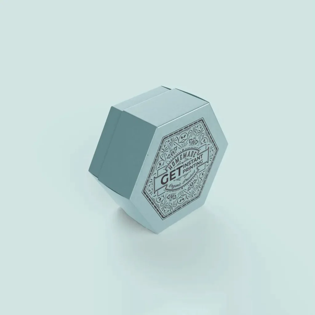 Printed Cosmetic Hexagon Boxes