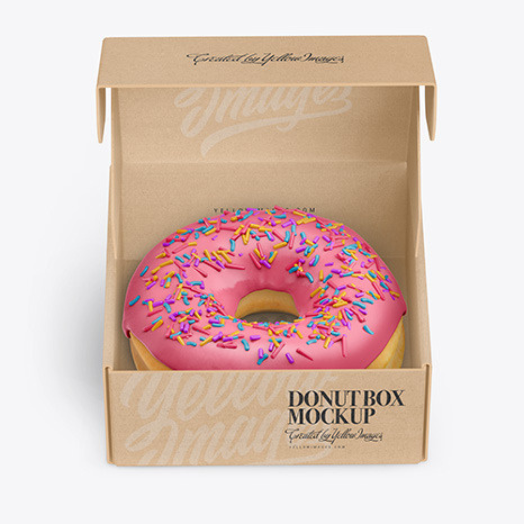 donut boxes with kraft packaging
