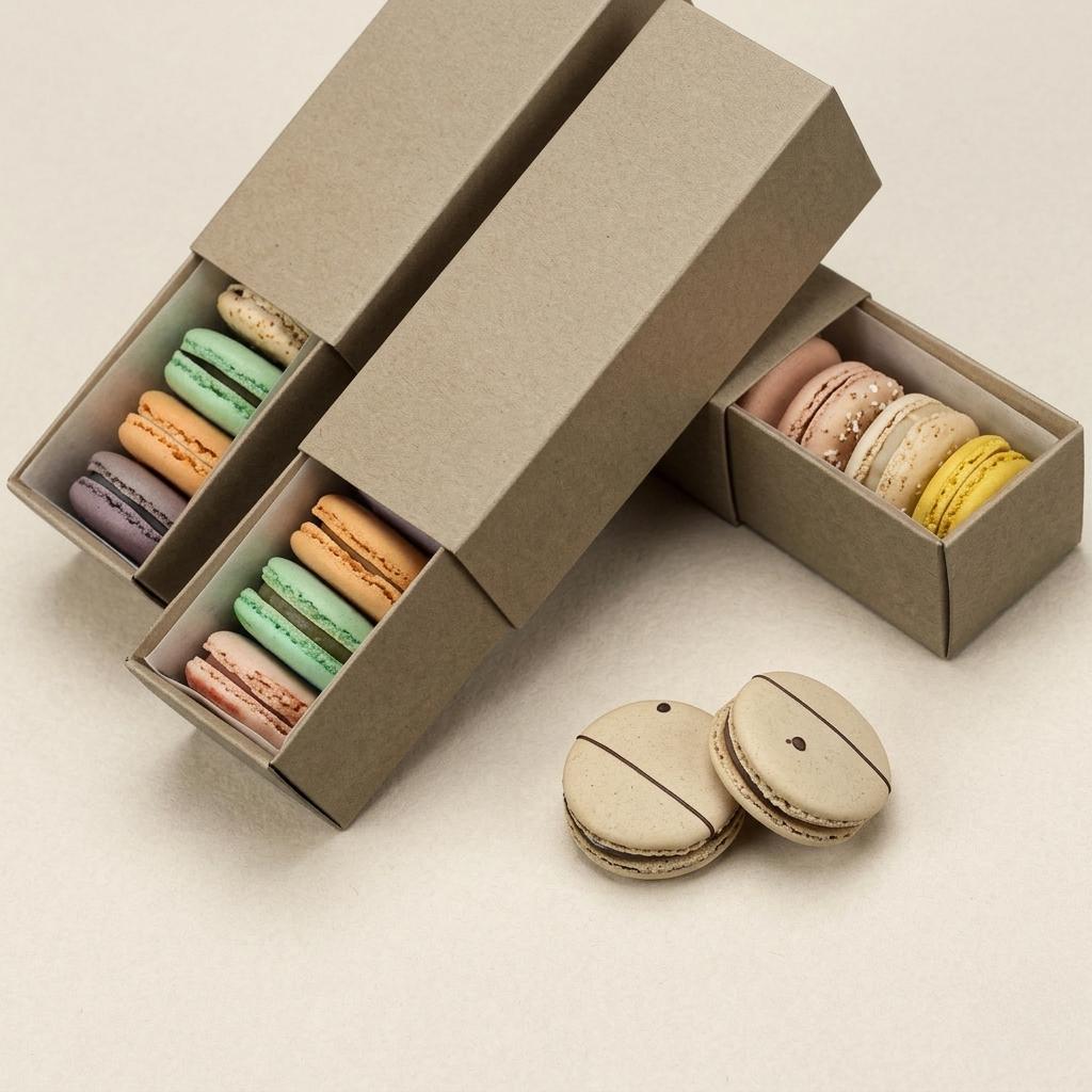 kraft macaron box