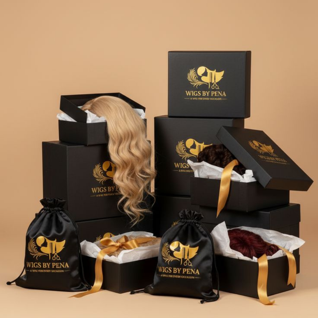 custom luxury hair extension packaging