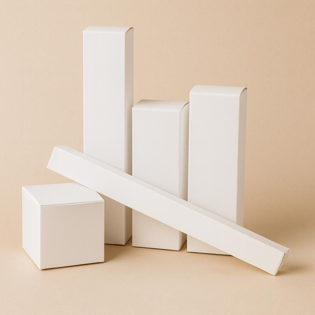 White Reverse Tuck Boxes at Wholesale