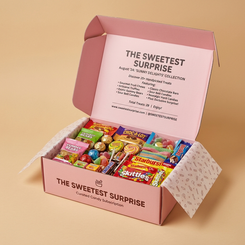 custom printed candy subscription boxes