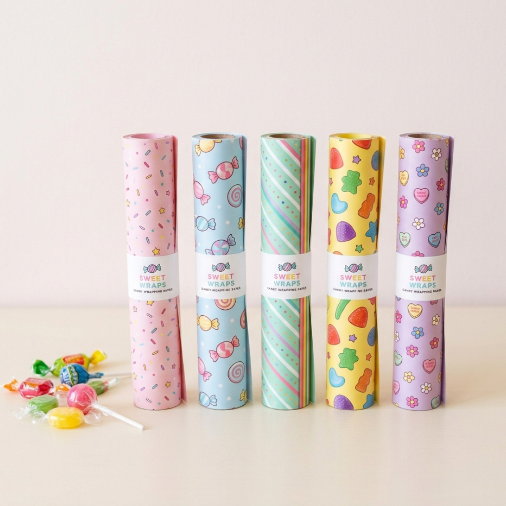 custom candy wrapping paper
