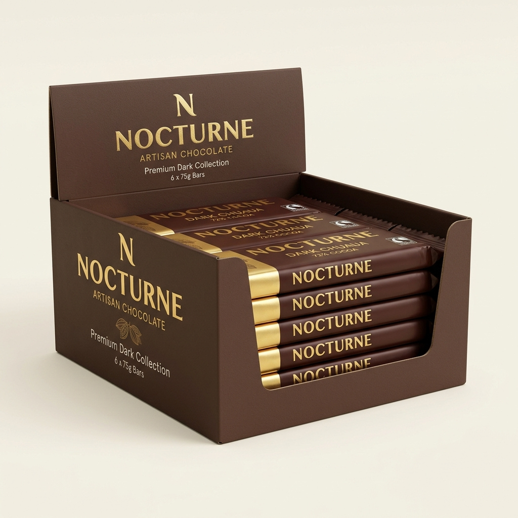 chocolate bar box with a window