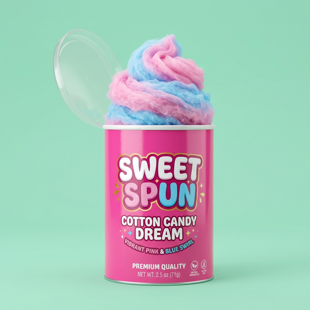 custom printed cotton candy packaging
