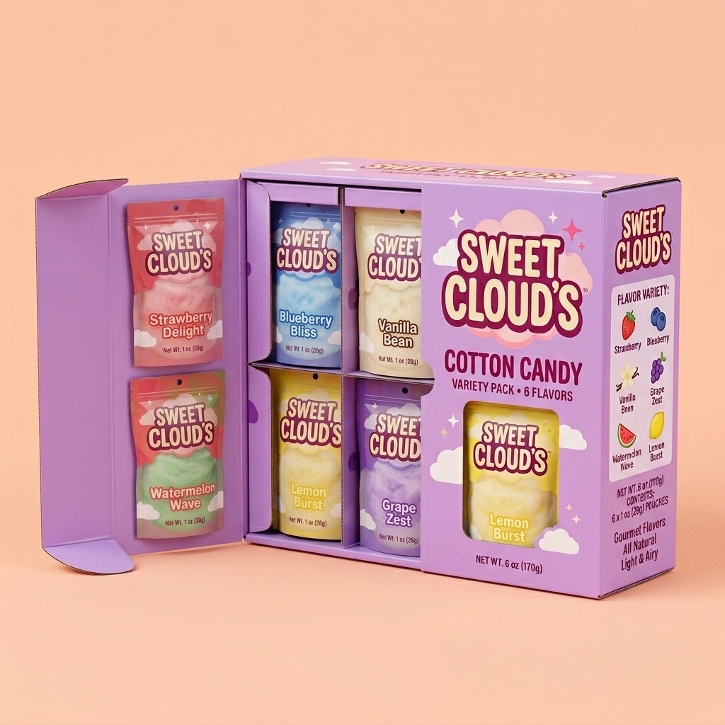 custom cotton candy packaging