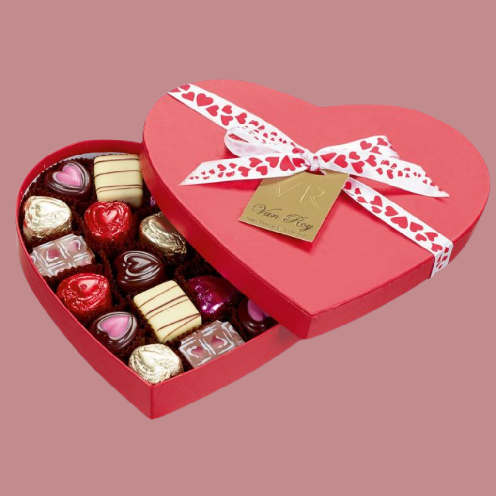 heart-shaped chocolate boxes