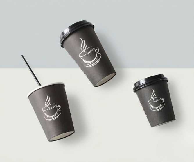 Black Coffee Cups Disposable