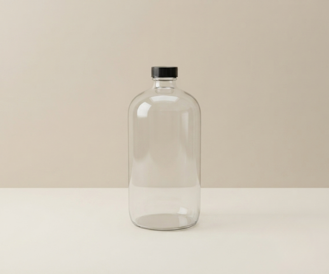 Boston Round glass bottles