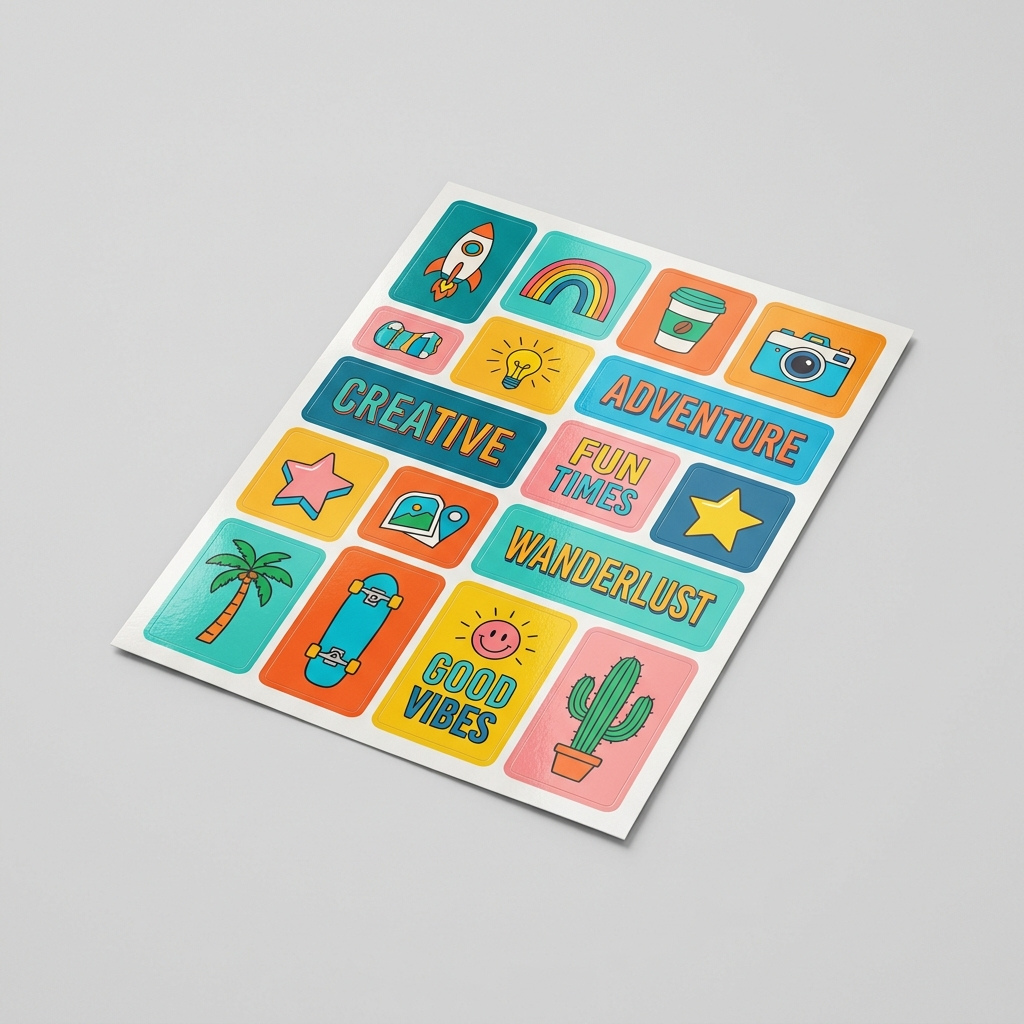 Custom coated stickers