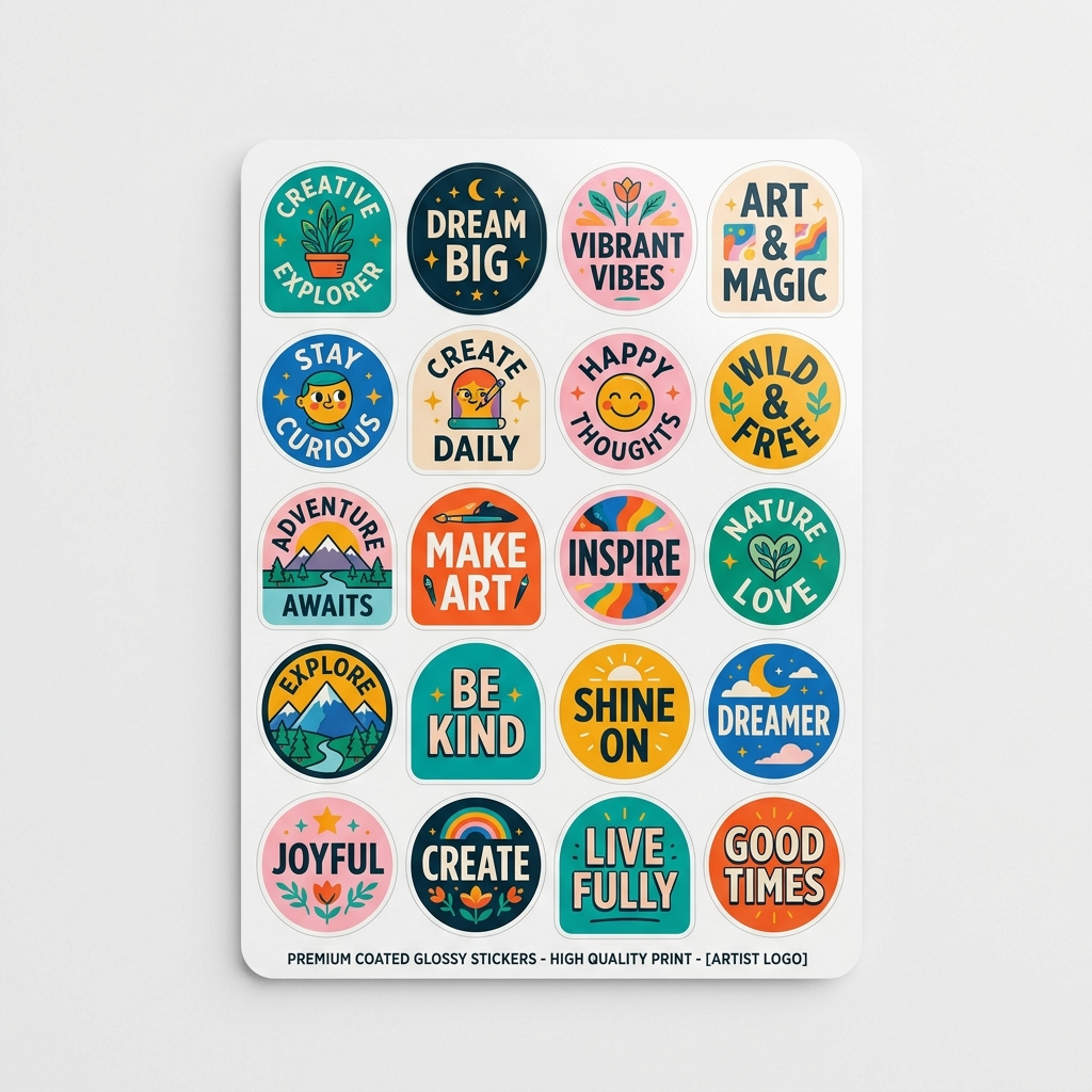 custom coated paper stickers