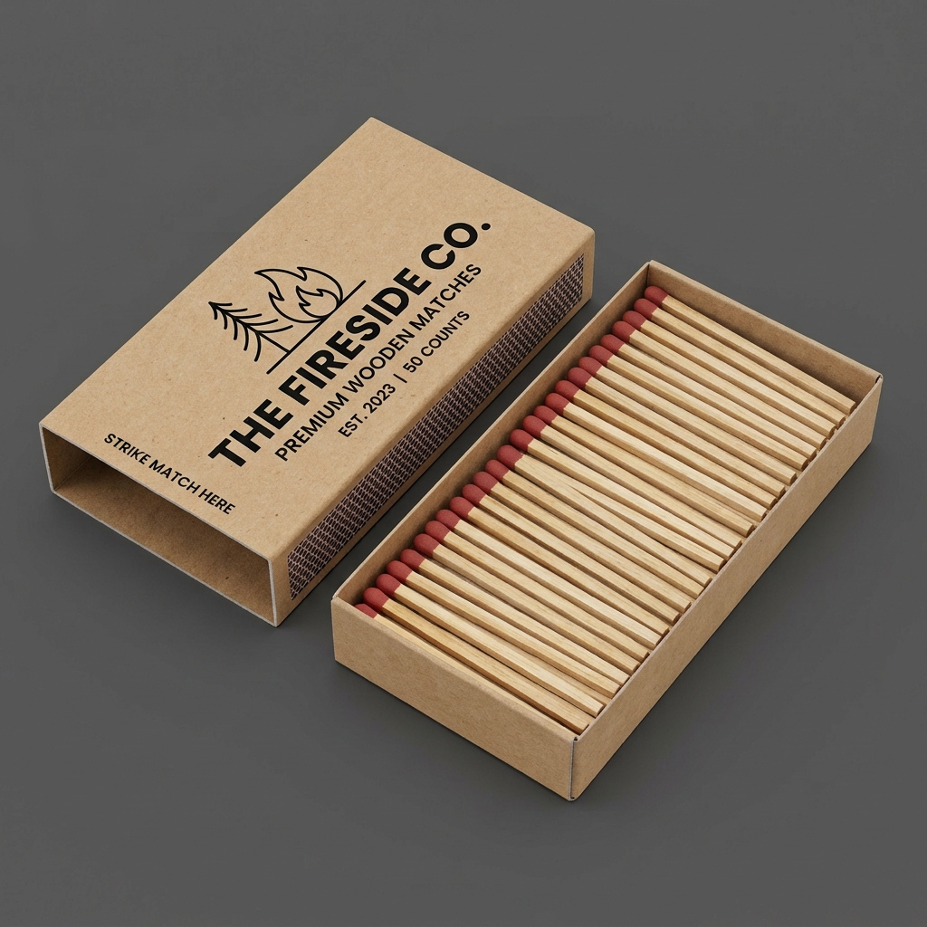 custom logo match boxes