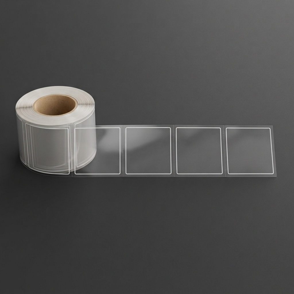 Clear sticker labels