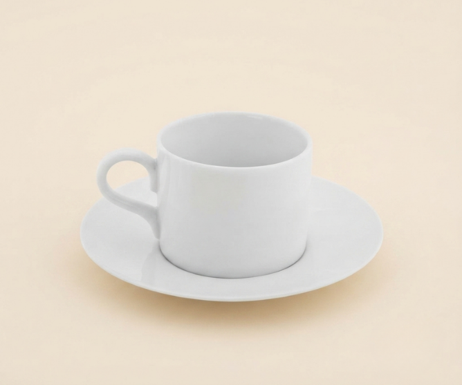 Flat white Cup ceramic