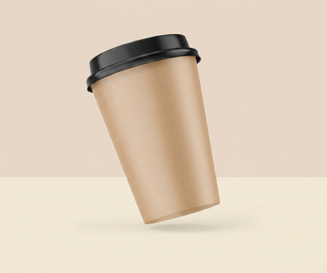 Kraft paper coffee cup