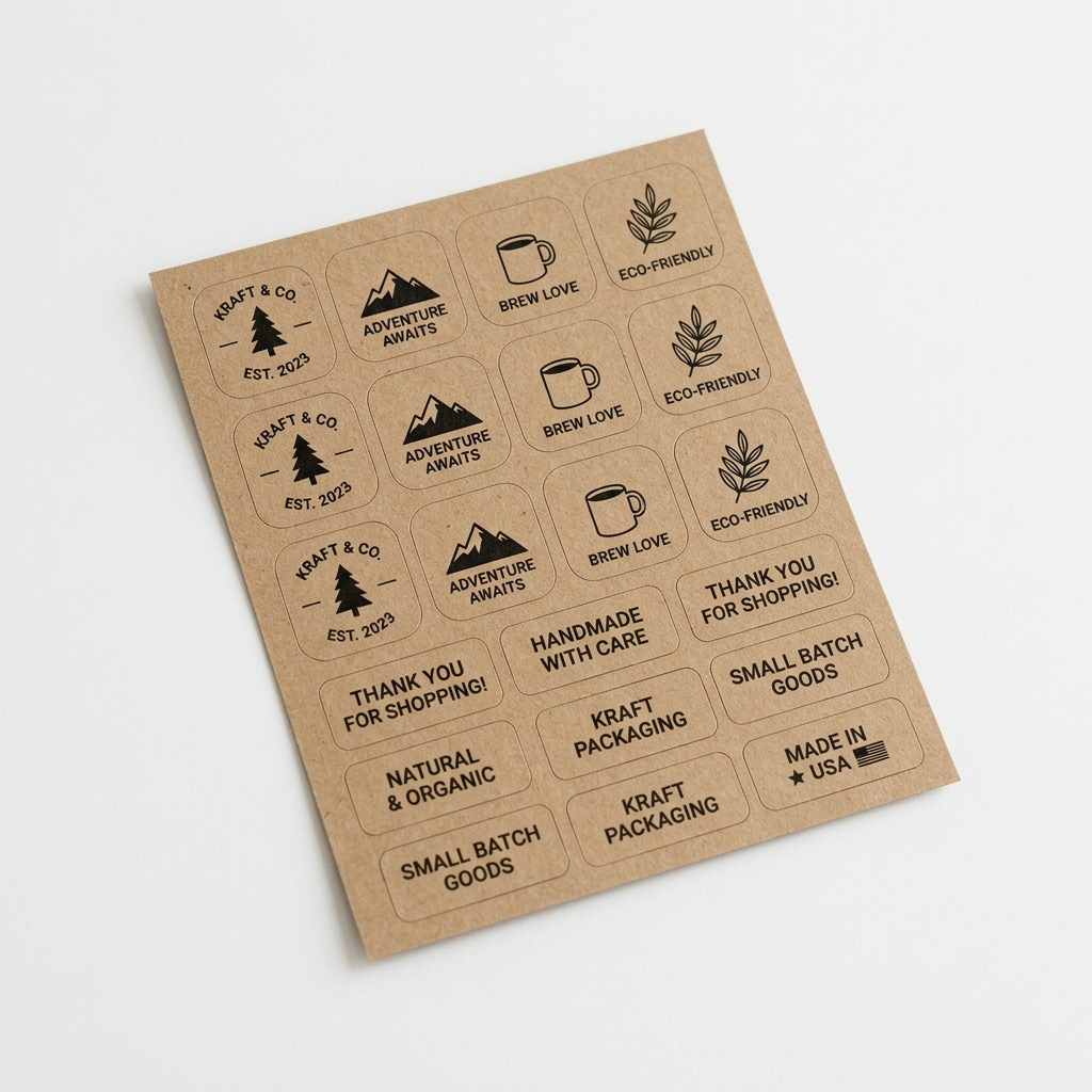 Custom kraft paper stickers
