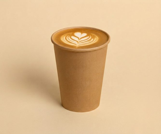 Custom printed latte cup