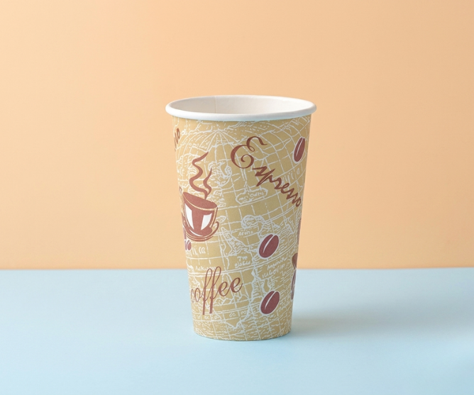 branded single wall paper cups