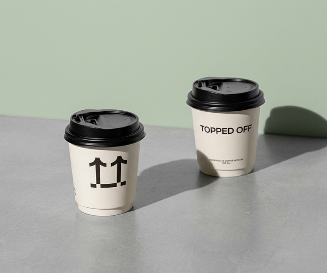 printed single wall paper coffee cup