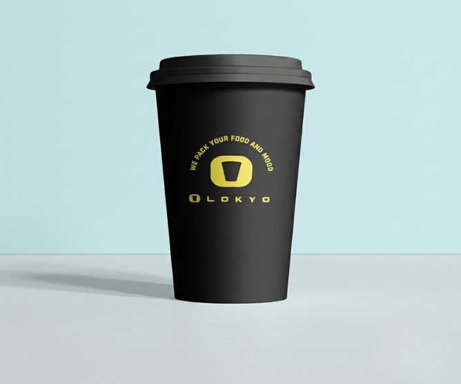 custom single wall paper coffee cup