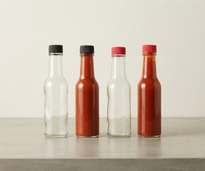 Custom Woozy bottle for hot sauce